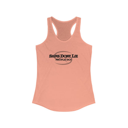 Signs Don't Lie, People Do! Zodiac Tank Top Solid Light Orange