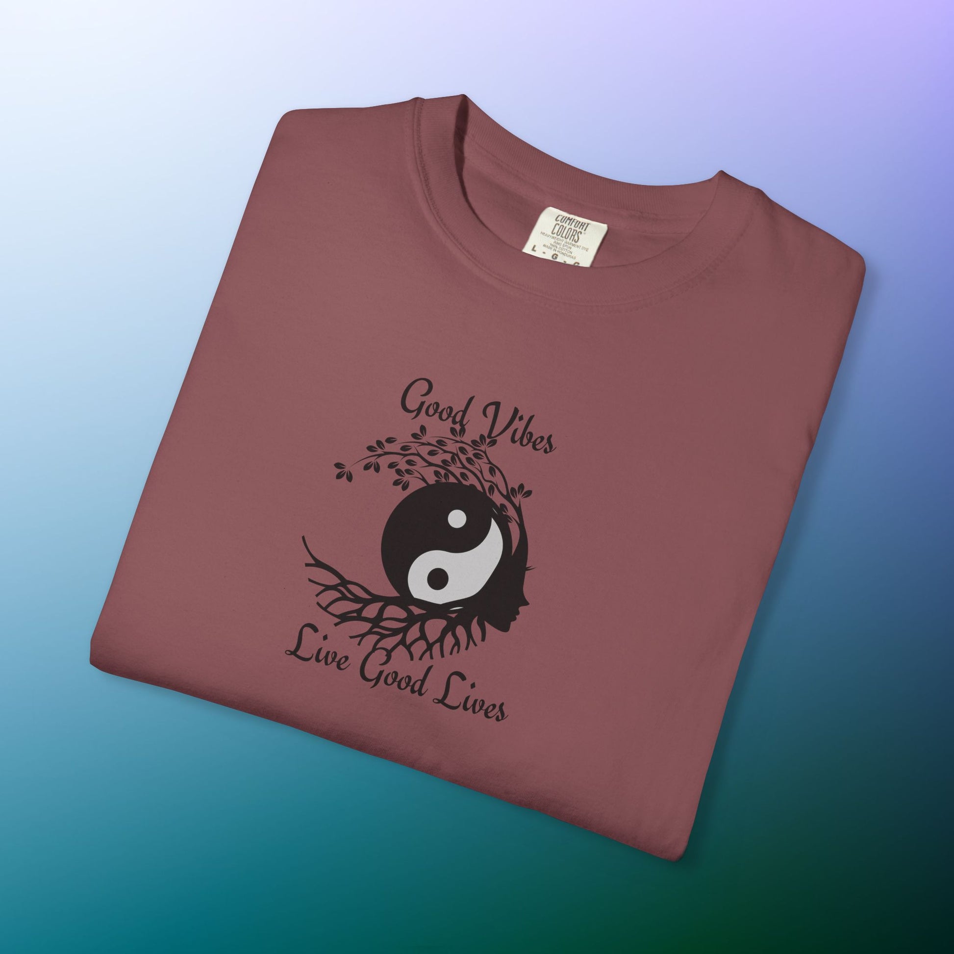Good Vibes Live Good Lives T-Shirt – Yin Yang Tree of Life Tee