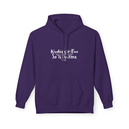 Kindness Is Free Hoodie | Karma Too | Positive Vibes Sweatshirt Purple