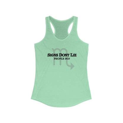 Signs Don't Lie, People Do! Zodiac Tank Top Solid Mint