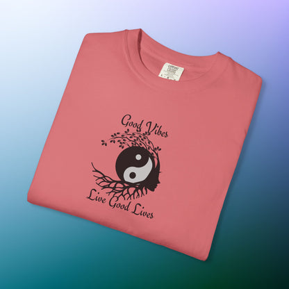 Good Vibes Live Good Lives T-Shirt – Yin Yang Tree of Life Tee