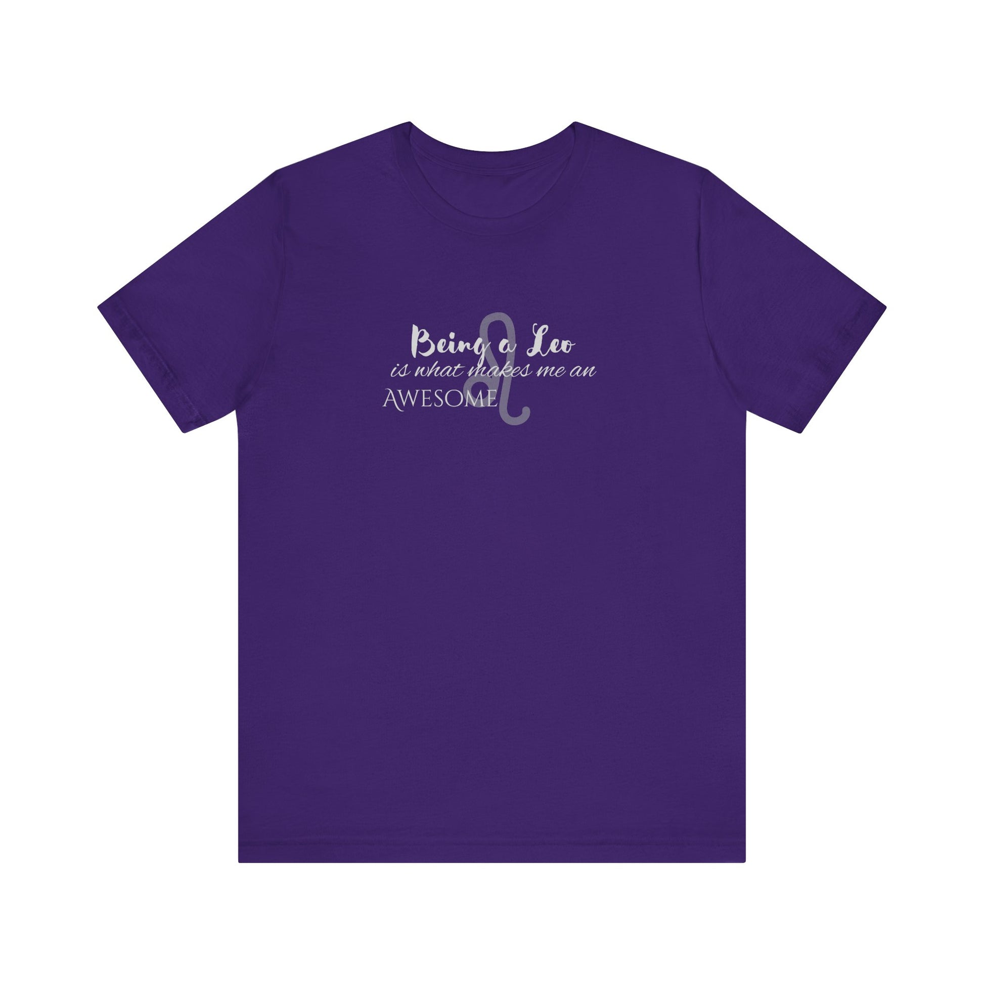 Awesome Unisex Leo Tshirt | Horoscope Profession Tee Team Purple