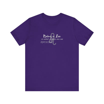 Awesome Unisex Leo Tshirt | Horoscope Profession Tee Team Purple