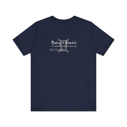 Awesome Unisex Gemini Tshirt | Horoscope Profession Tee Navy