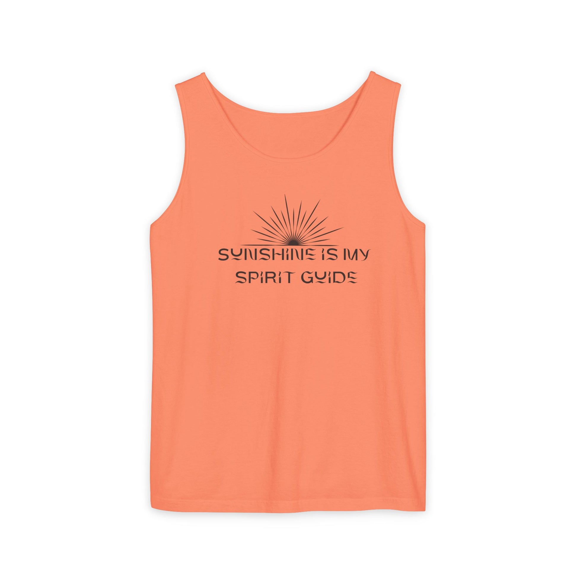 Sunshine Is My Spirit Guide Tank Top – Spiritual Unisex Summer Shirt Melon