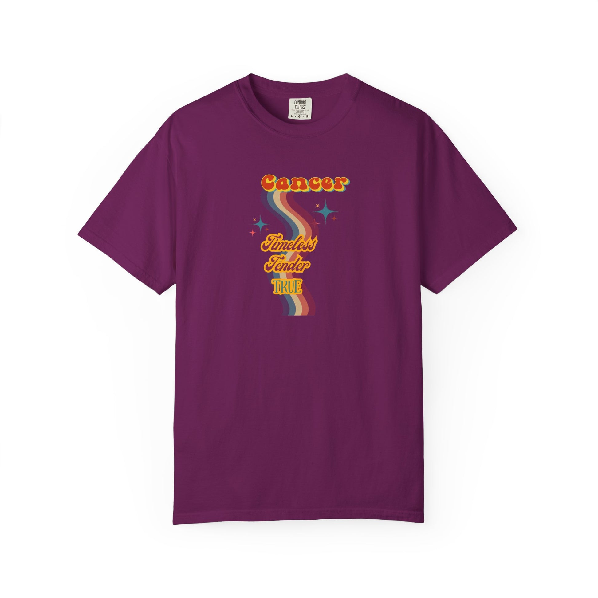 Cancer Zodiac Retro T-Shirt – Timeless • Tender • True Boysenberry