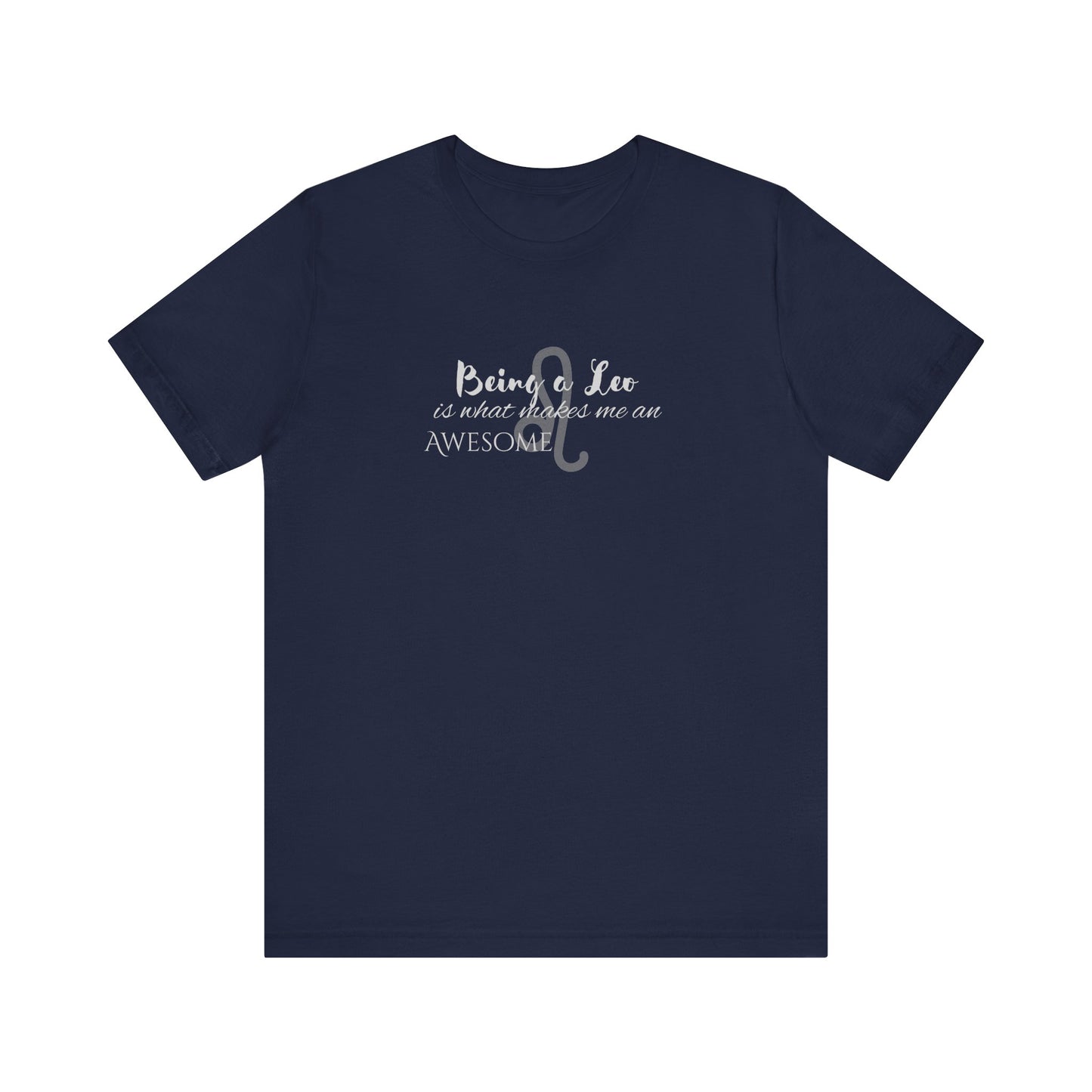 Awesome Unisex Leo Tshirt | Horoscope Profession Tee Navy