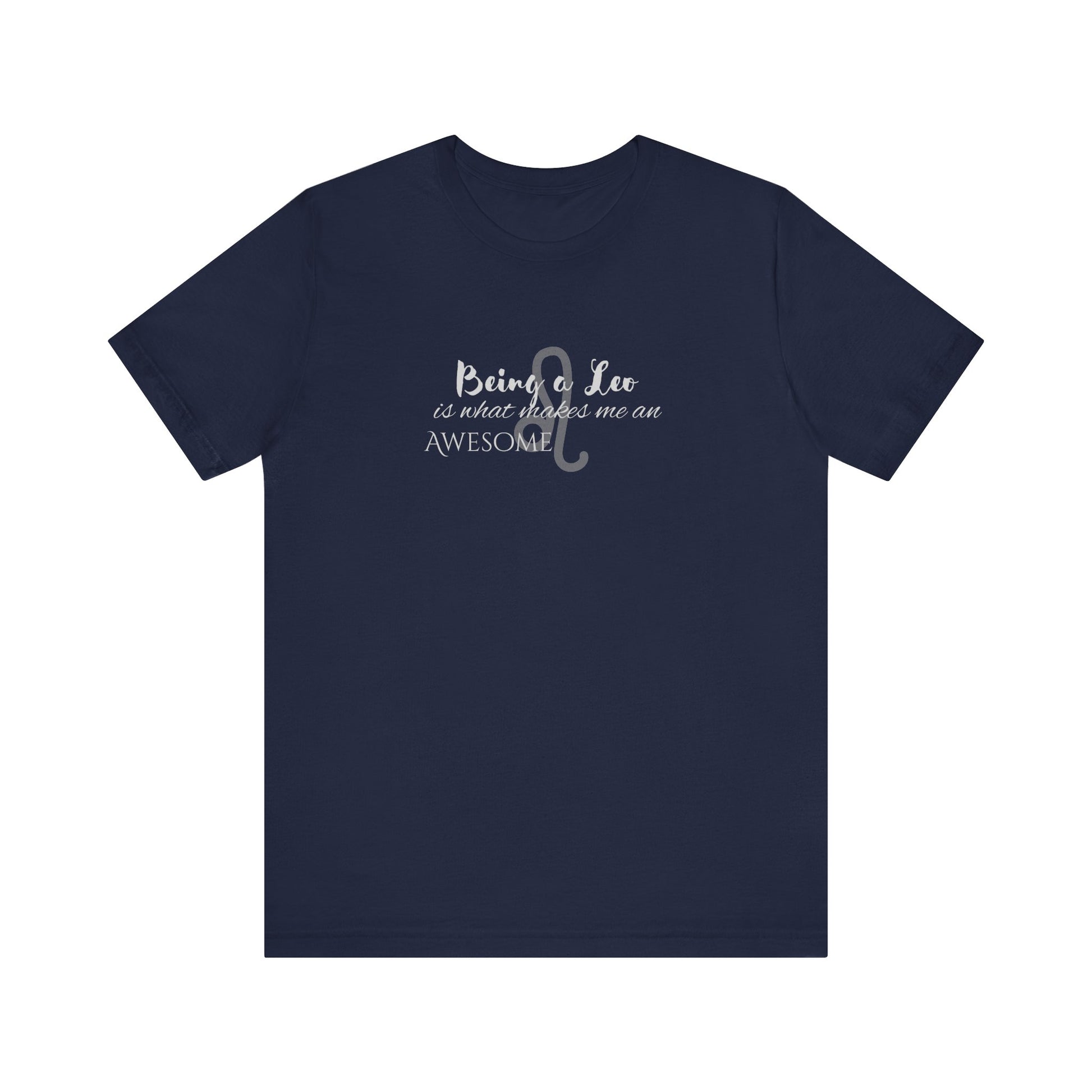 Awesome Unisex Leo Tshirt | Horoscope Profession Tee Navy