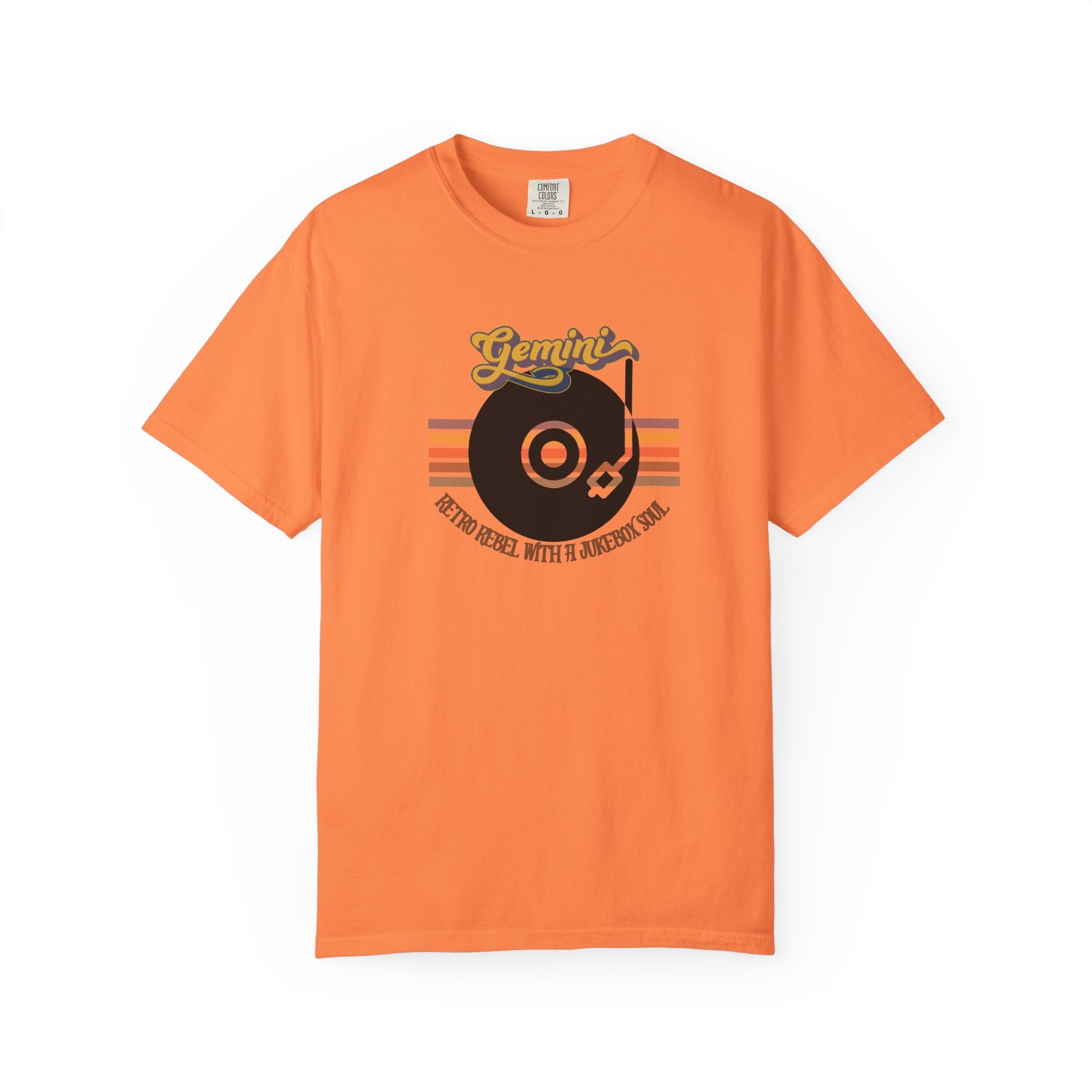 Gemini Retro T-shirt | Vinyl Record| Jukebox Rebel Melon