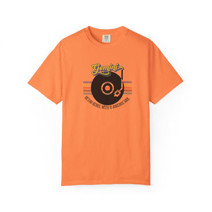 Gemini Retro T-shirt | Vinyl Record| Jukebox Rebel Melon