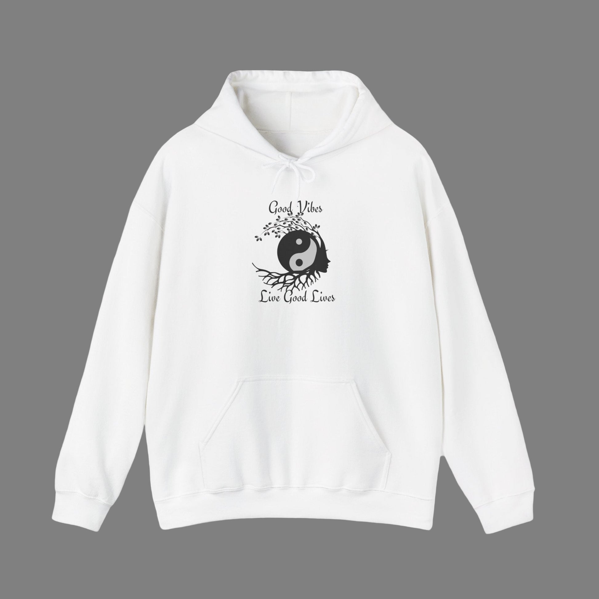 Good Vibes Hoodie – Manifestation & Mindfulness Apparel White