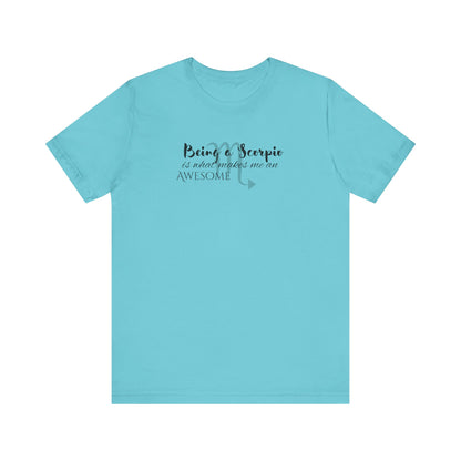 Awesome Unisex Scorpio Tshirt | Horoscope Profession Tee Turquoise