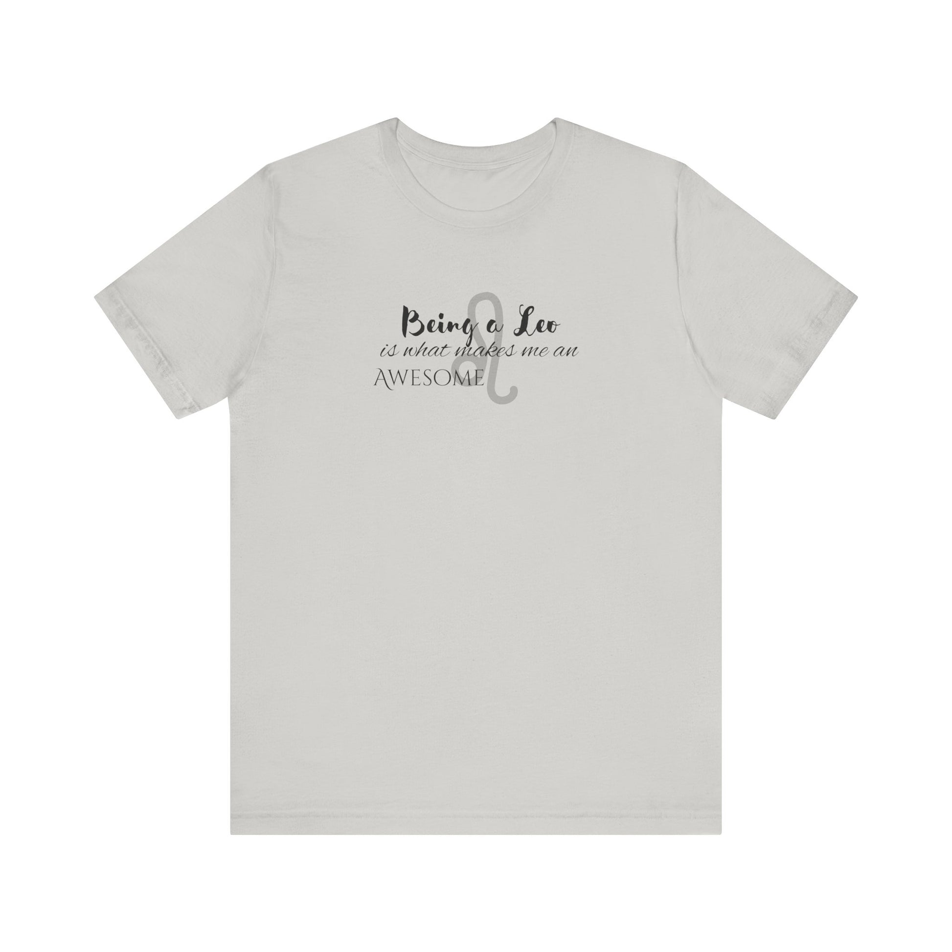 Awesome Unisex Leo Tshirt | Horoscope Profession Tee Silver