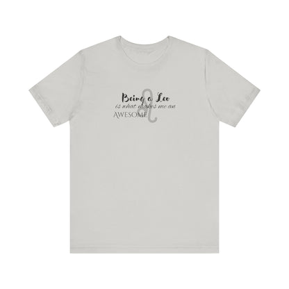 Awesome Unisex Leo Tshirt | Horoscope Profession Tee Silver