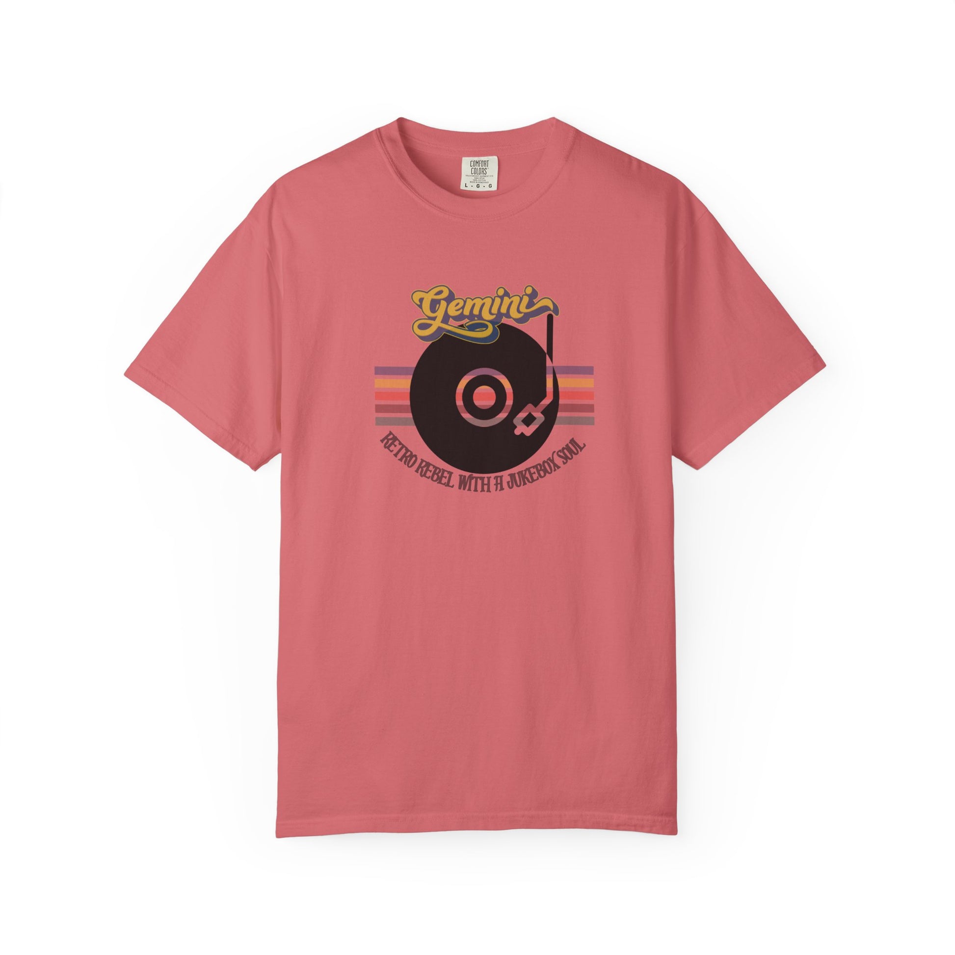 Gemini Retro T-shirt | Vinyl Record| Jukebox Rebel Watermelon