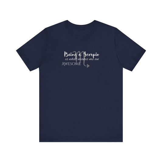 Awesome Unisex Scorpio Tshirt | Horoscope Profession Tee Navy