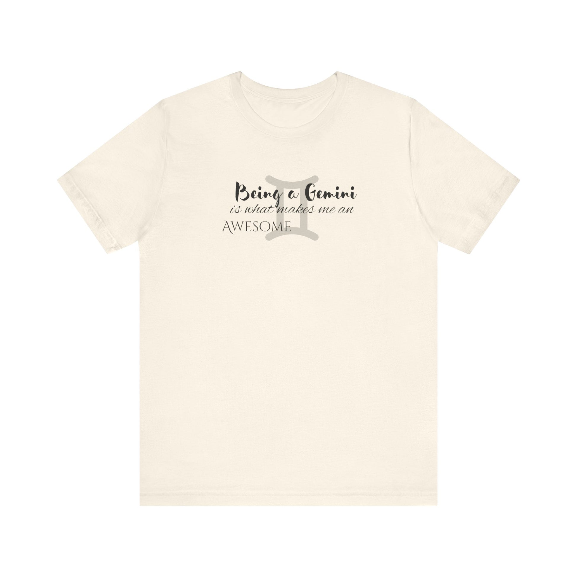 Awesome Unisex Gemini Tshirt | Horoscope Profession Tee Natural