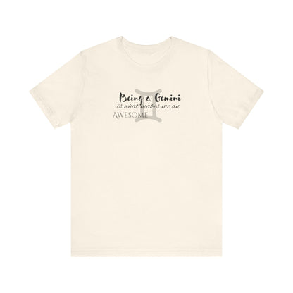 Awesome Unisex Gemini Tshirt | Horoscope Profession Tee Natural