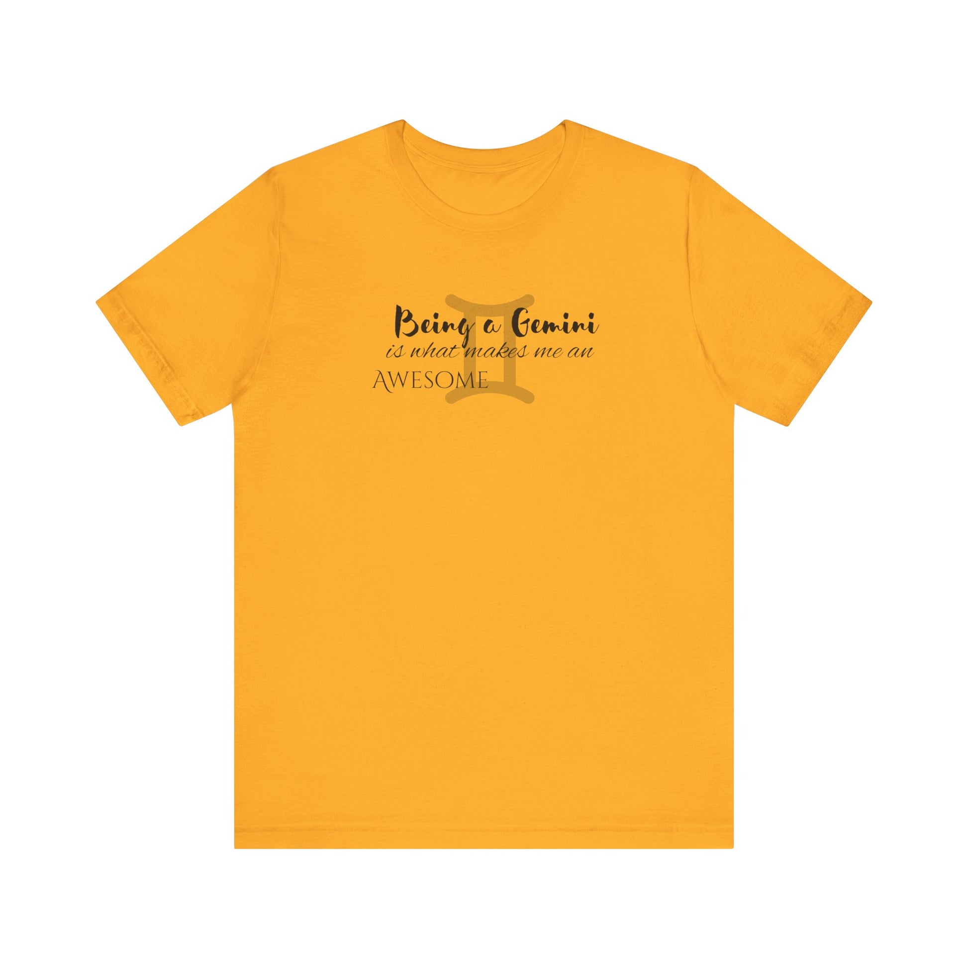 Awesome Unisex Gemini Tshirt | Horoscope Profession Tee Gold