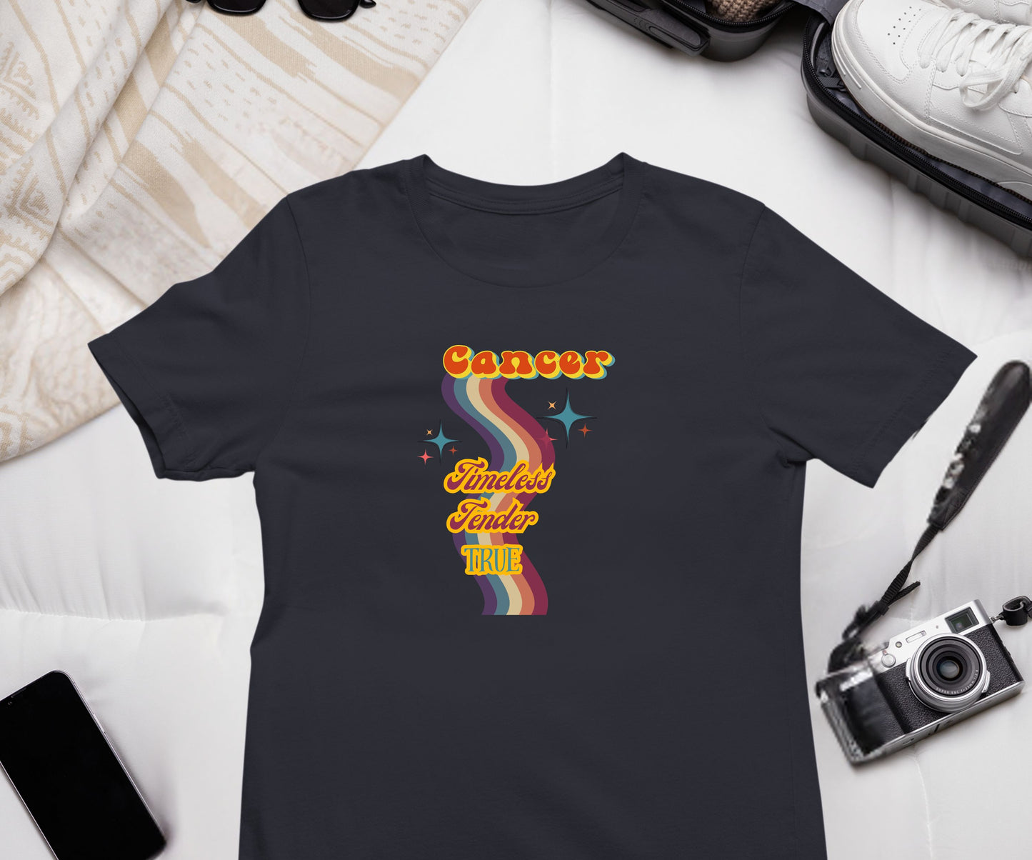 Cancer Zodiac Retro T-Shirt – Timeless • Tender • True