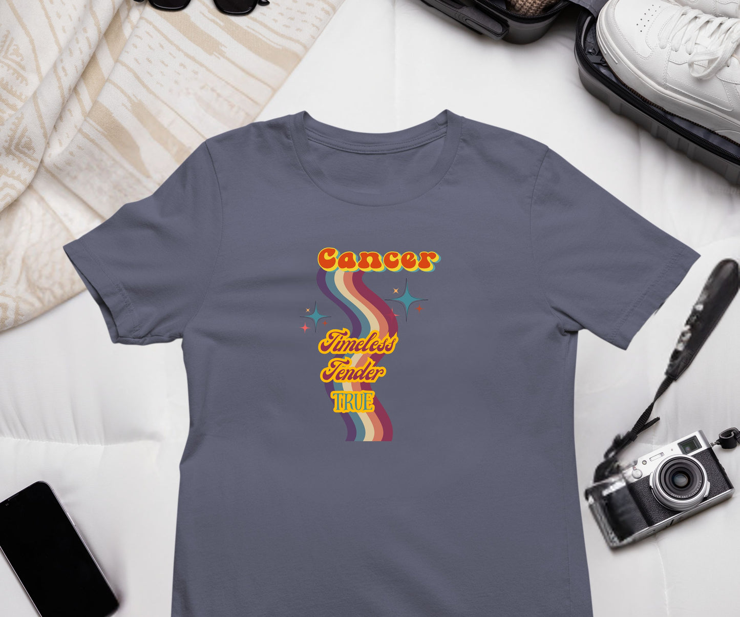 Cancer Zodiac Retro T-Shirt – Timeless • Tender • True