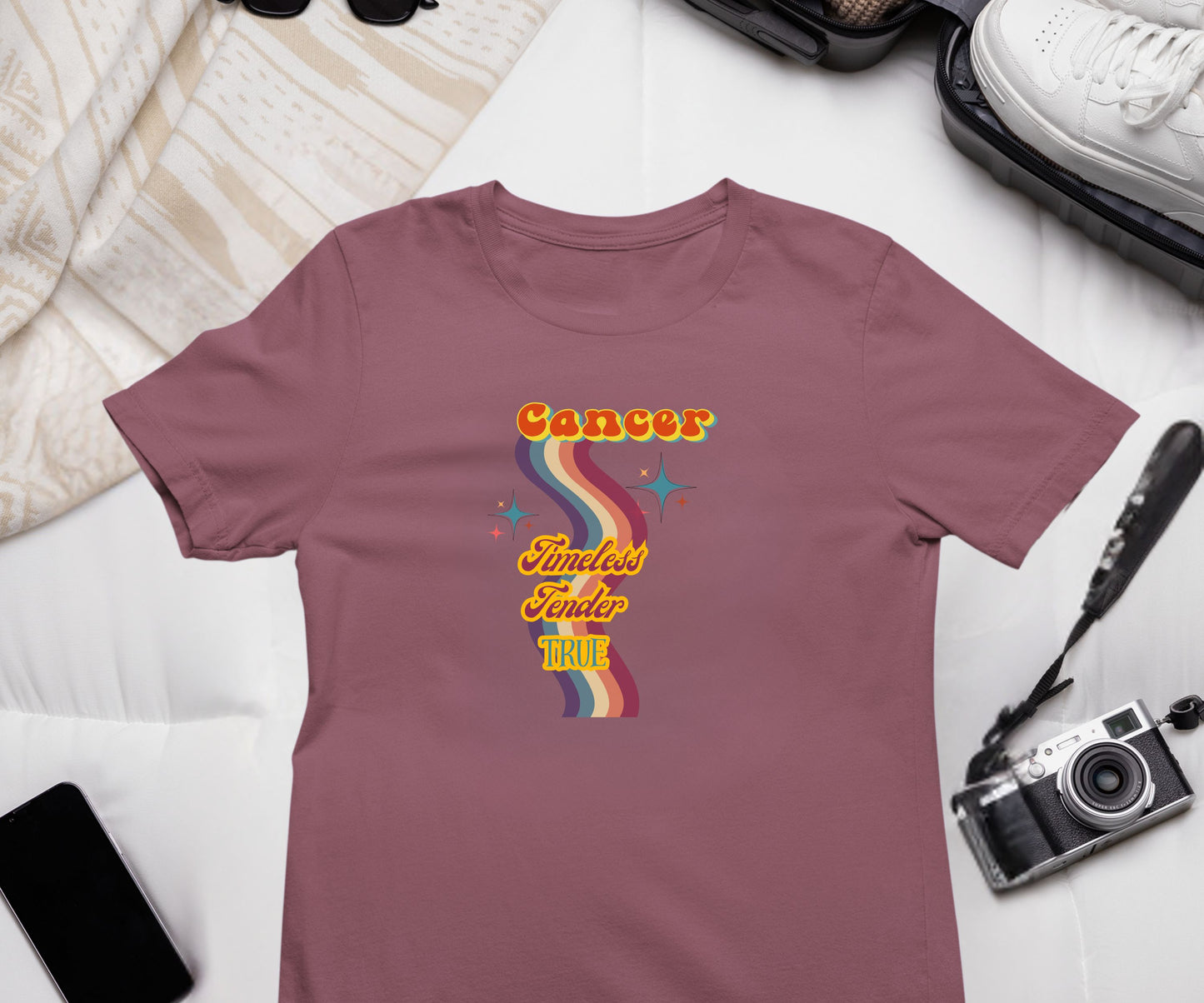 Cancer Zodiac Retro T-Shirt – Timeless • Tender • True