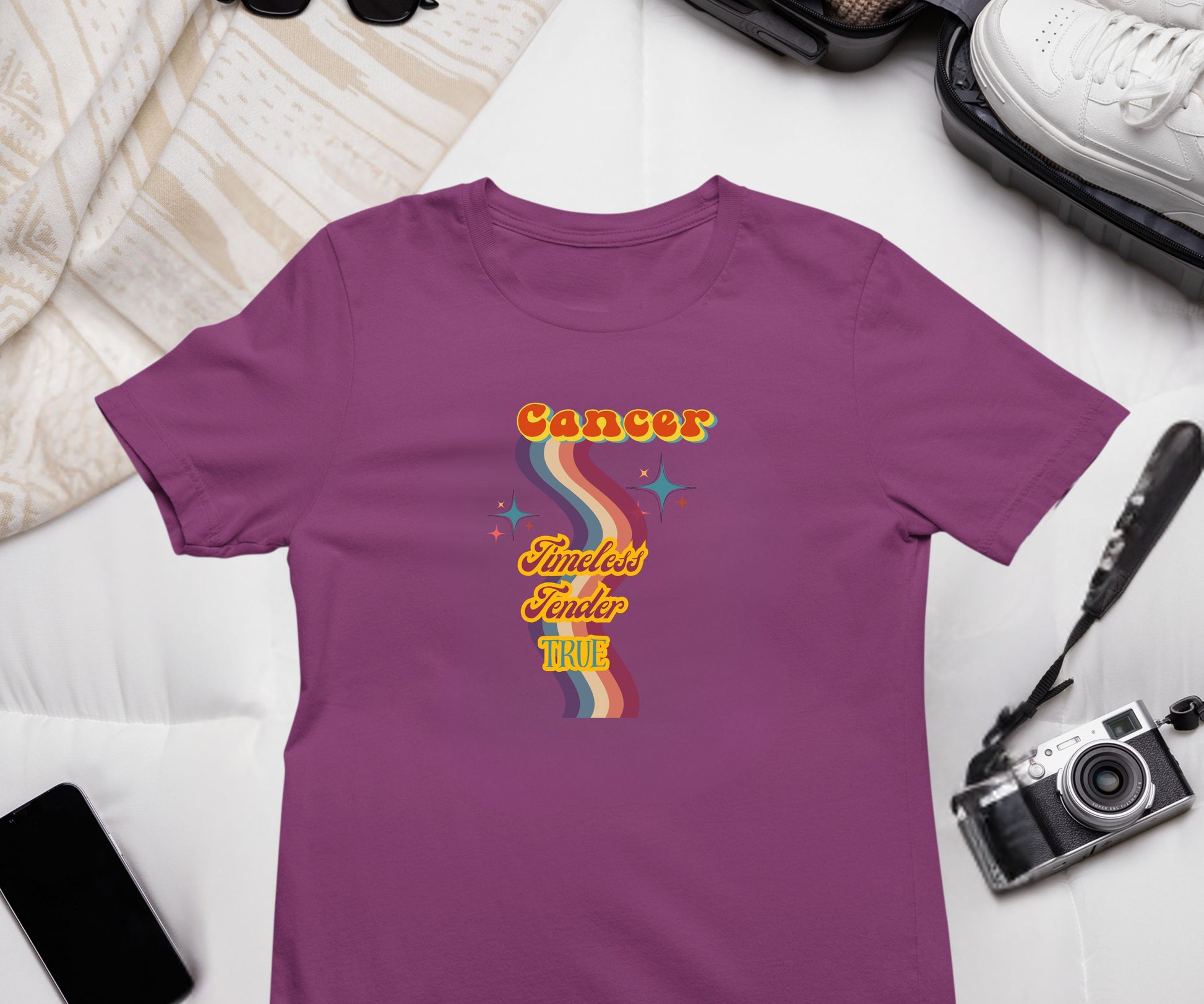 Cancer Zodiac Retro T-Shirt – Timeless • Tender • True