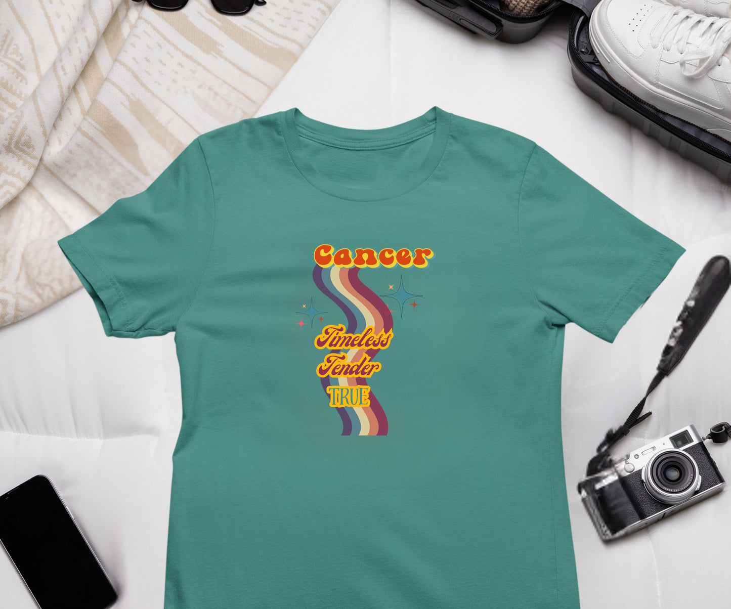 Cancer Zodiac Retro T-Shirt – Timeless • Tender • True