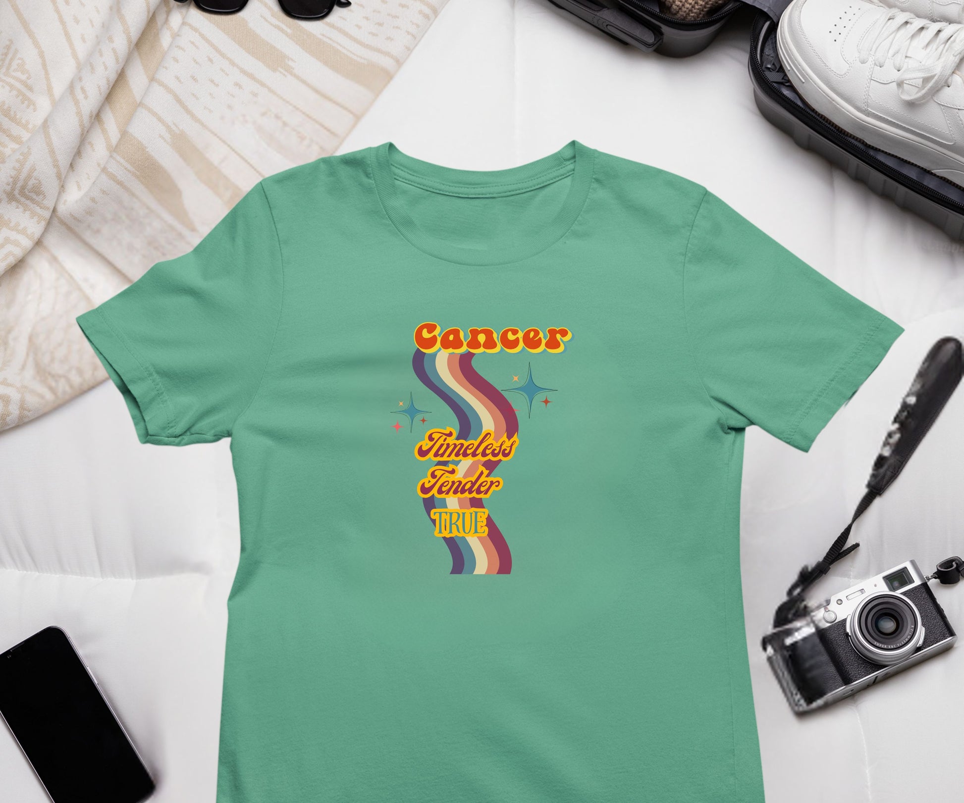 Cancer Zodiac Retro T-Shirt – Timeless • Tender • True