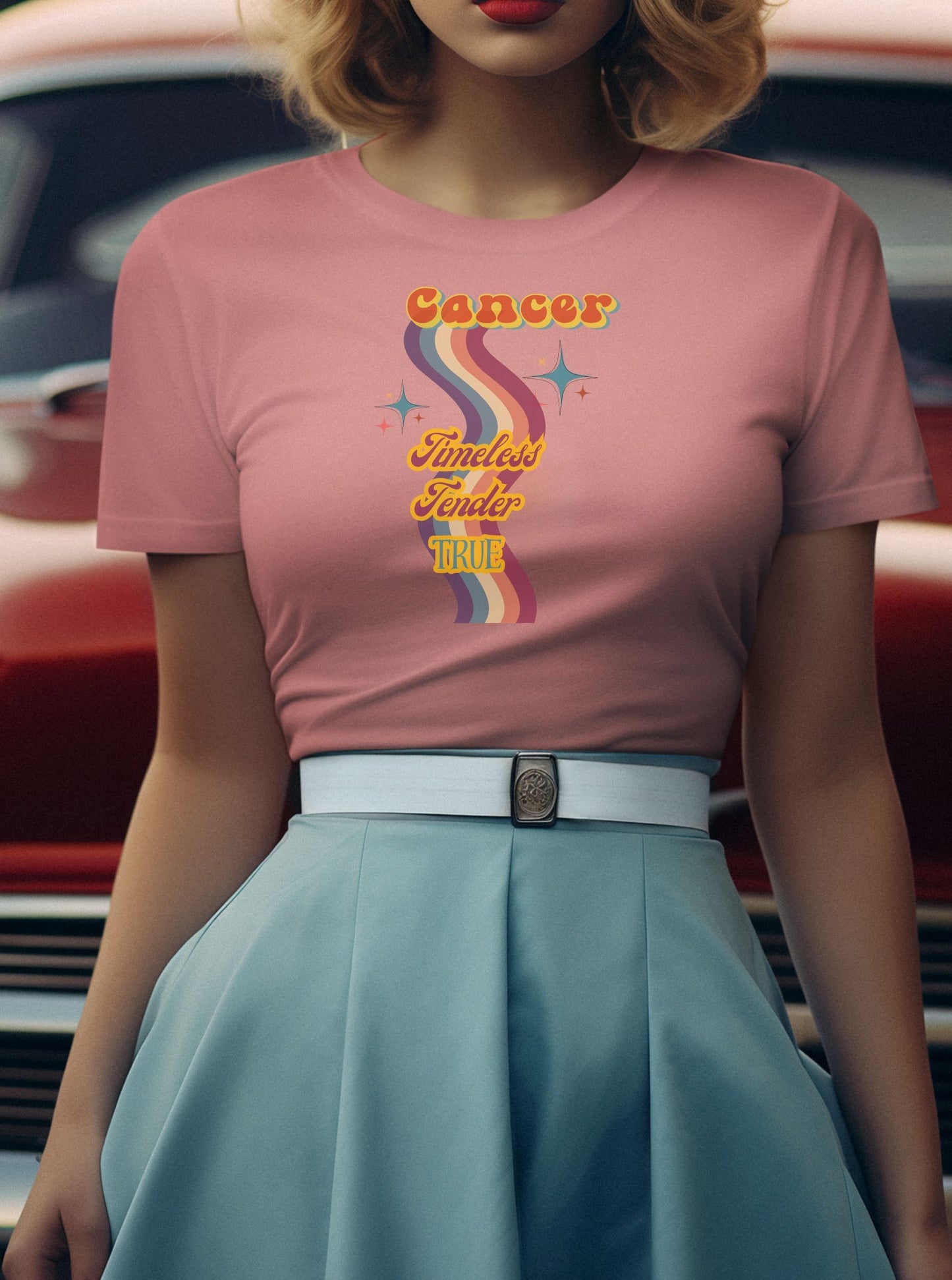 Cancer Zodiac Retro T-Shirt – Timeless • Tender • True