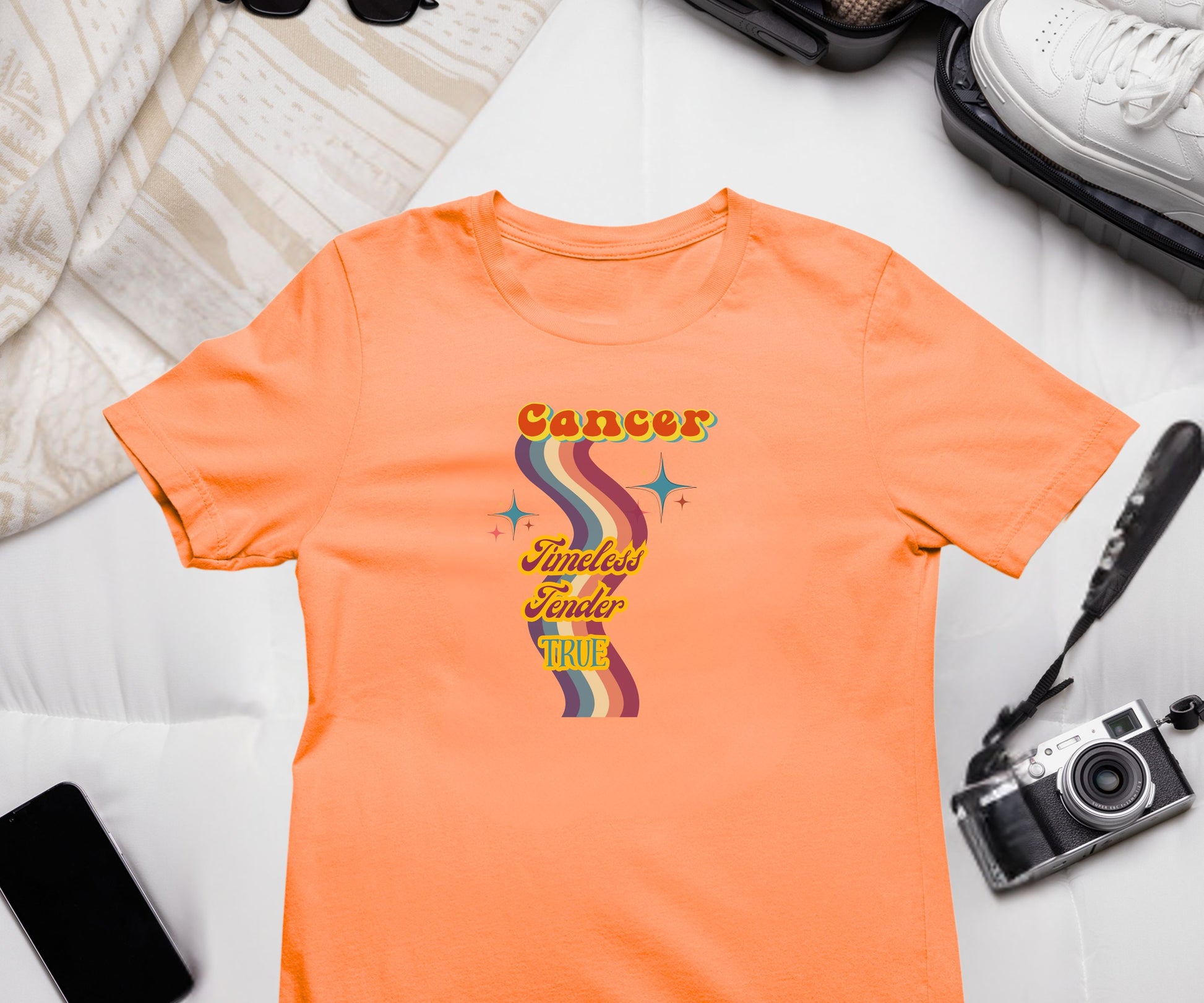 Cancer Zodiac Retro T-Shirt – Timeless • Tender • True