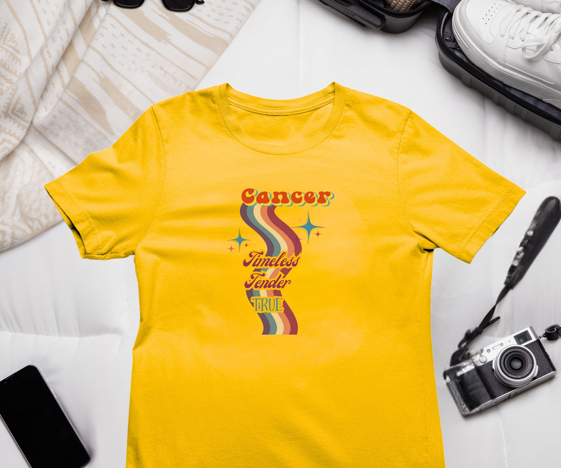 Cancer Zodiac Retro T-Shirt – Timeless • Tender • True