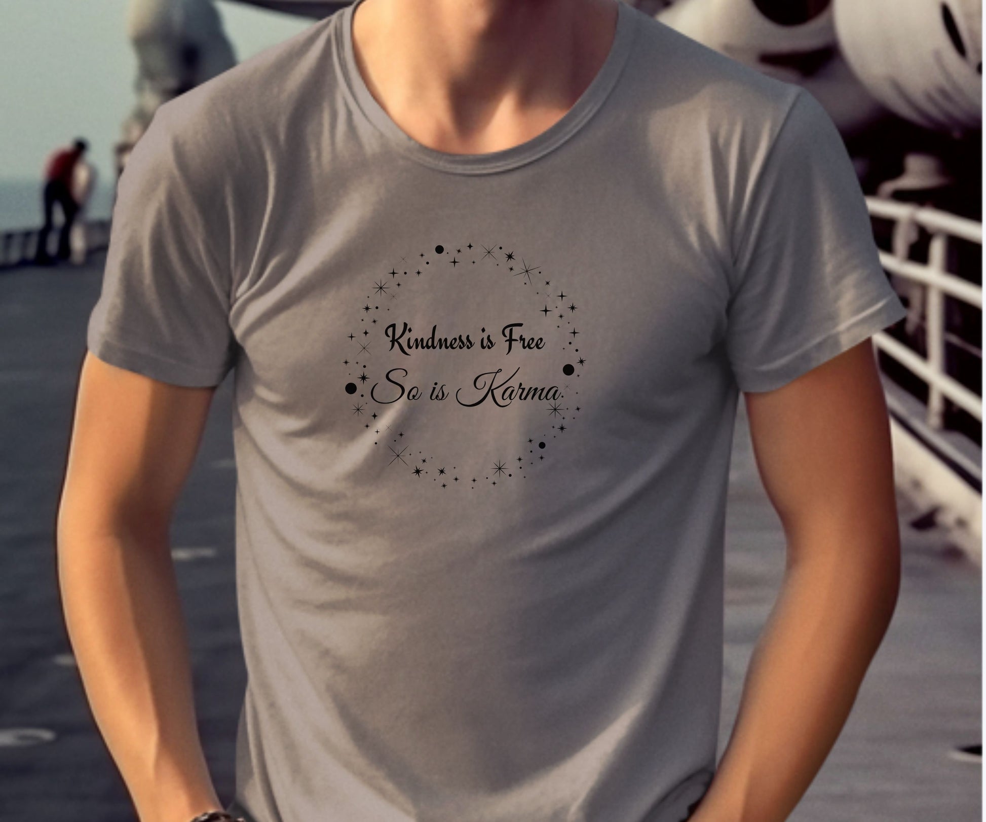 Kindness is Free Karma T-Shirt – Spiritual Quote Tee for Women – Soft Cotton Graphic Shirt