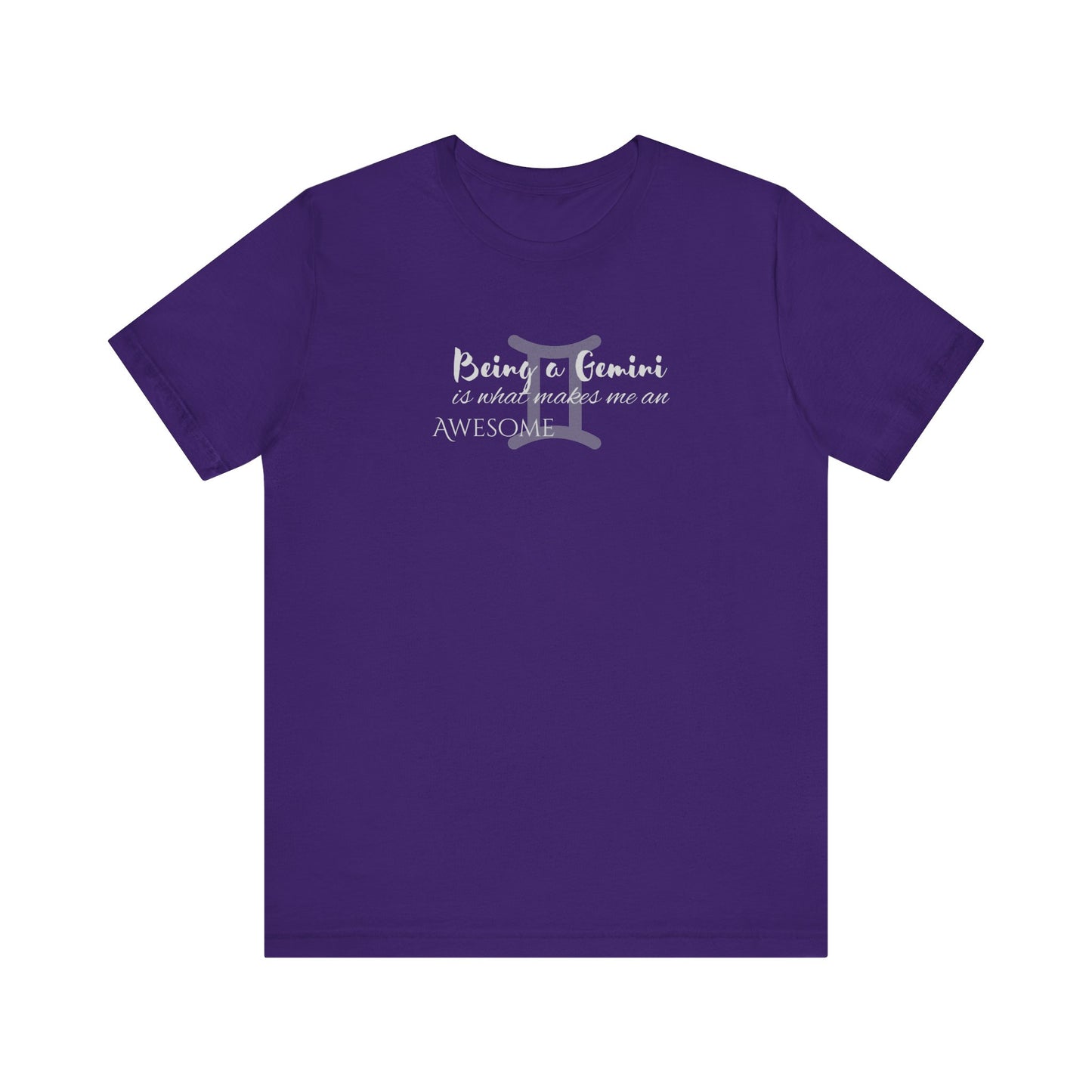Awesome Unisex Gemini Tshirt | Horoscope Profession Tee Team Purple