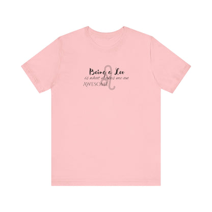 Awesome Unisex Leo Tshirt | Horoscope Profession Tee Pink
