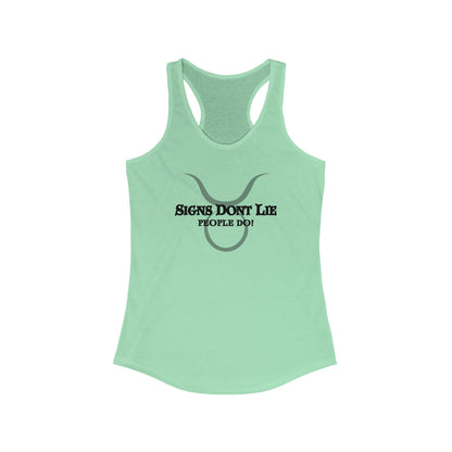 Signs Don't Lie, People Do! Zodiac Tank Top Solid Mint