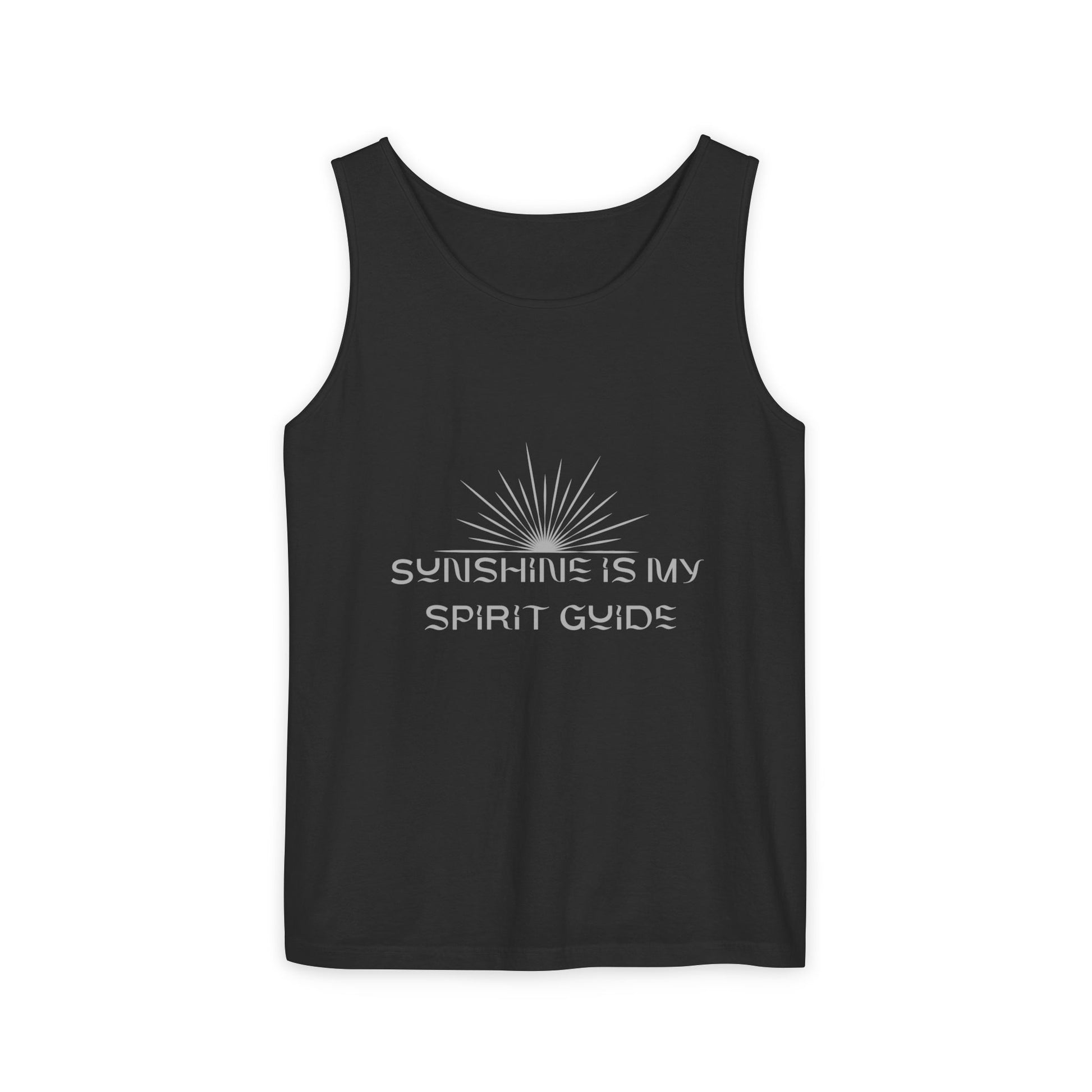 Sunshine Is My Spirit Guide Tank Top – Spiritual Unisex Summer Shirt Black