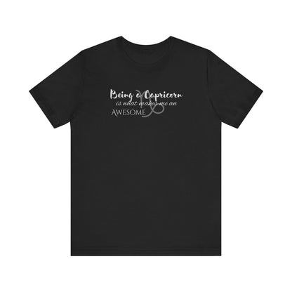 Awesome Unisex Capricorn Tshirt | Horoscope Profession Tee Black
