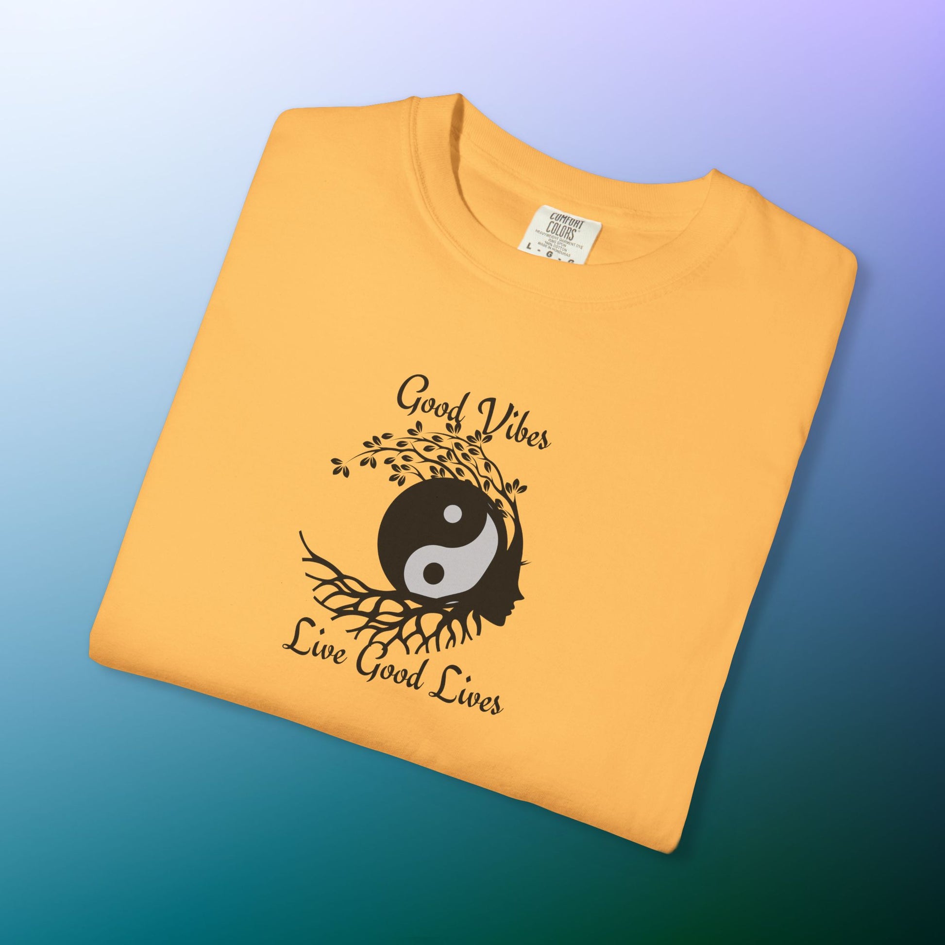 Good Vibes Live Good Lives T-Shirt – Yin Yang Tree of Life Tee