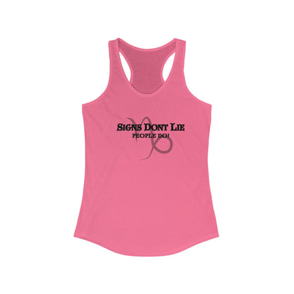 Signs Don't Lie, People Do! Zodiac Tank Top Solid Hot Pink