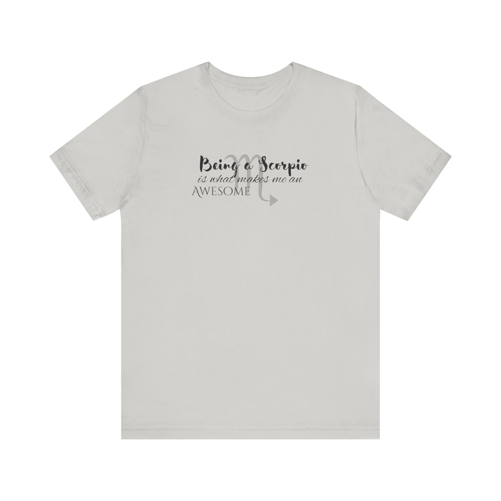 Awesome Unisex Scorpio Tshirt | Horoscope Profession Tee Silver