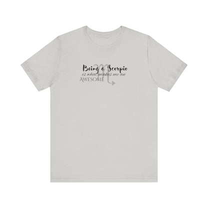 Awesome Unisex Scorpio Tshirt | Horoscope Profession Tee Silver