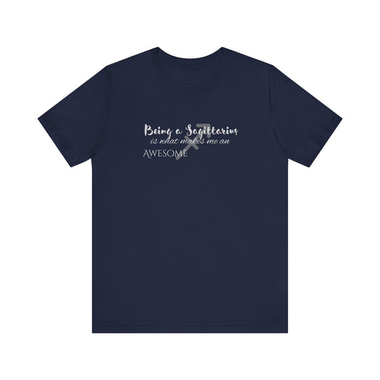Awesome Unisex Sagittarius Tshirt | Horoscope Profession Tee Navy