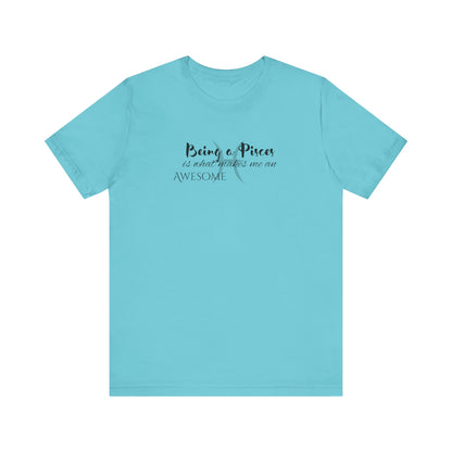 Awesome Unisex Pisces Tshirt | Horoscope Profession Tee Turquoise