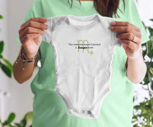 Baby Onesie for Scorpio Moms | Customized for all Genders | Horoscope bodysuit