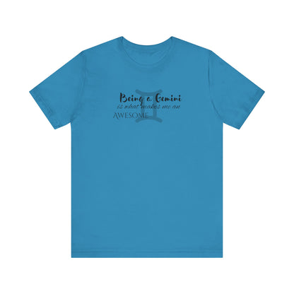Awesome Unisex Gemini Tshirt | Horoscope Profession Tee Aqua
