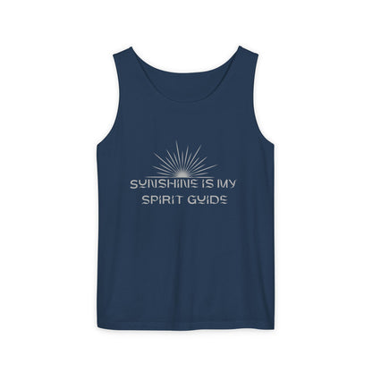 Sunshine Is My Spirit Guide Tank Top – Spiritual Unisex Summer Shirt True Navy