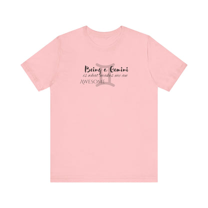 Awesome Unisex Gemini Tshirt | Horoscope Profession Tee Pink