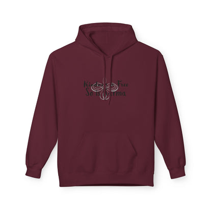 Kindness Is Free Hoodie | Karma Too | Positive Vibes Sweatshirt Maroon