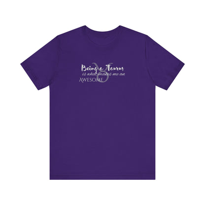 Awesome Unisex Taurus Tshirt | Horoscope Profession Tee Team Purple